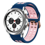 20mm Breathable Two-Color Silicone Watch Band, For Samsung Galaxy Watch 4 Classic 42mm, For Galaxy Watch Active 2
