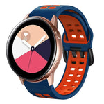 20mm Breathable Two-Color Silicone Watch Band, For Samsung Galaxy Watch 4 Classic 42mm, For Galaxy Watch Active 2