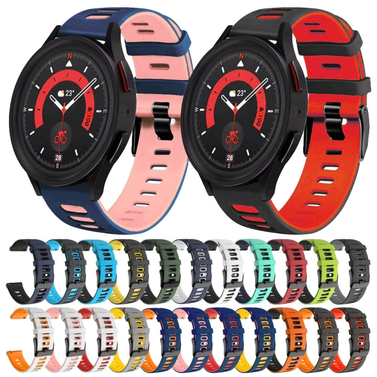 20mm ツートーンシリコーンウォッチバンド、Samsung Galaxy Watch 5 40mm用、Samsung Galaxy Watch 5 44mm用