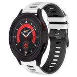20mm ツートーンシリコーンウォッチバンド、Samsung Galaxy Watch 5 40mm用、Samsung Galaxy Watch 5 44mm用