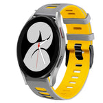 20mm ツートーンシリコーンウォッチバンド、Samsung Galaxy Watch 5 Pro 45mm用、Samsung Galaxy Watch 4 40mm用