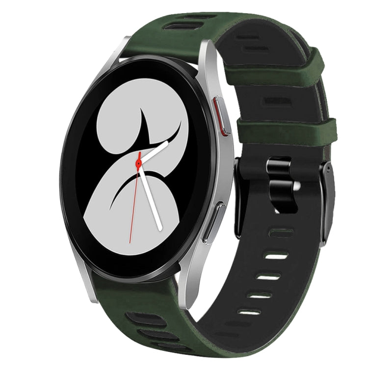 20mm ツートーンシリコーンウォッチバンド、Samsung Galaxy Watch 5 Pro 45mm用、Samsung Galaxy Watch 4 40mm用