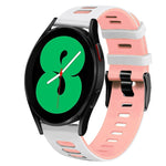 20mm ツートーンシリコーンウォッチバンド、Samsung Galaxy Watch 4 44mm用、Samsung Galaxy Watch 4 Classic 46mm用
