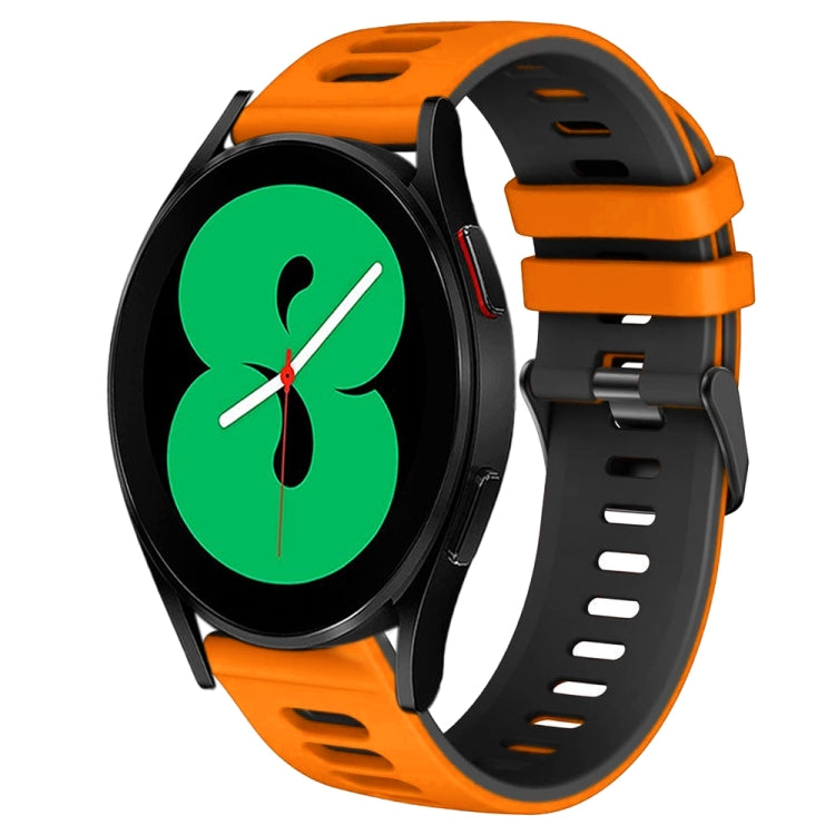 20mm ツートーンシリコーンウォッチバンド、Samsung Galaxy Watch 4 44mm用、Samsung Galaxy Watch 4 Classic 46mm用