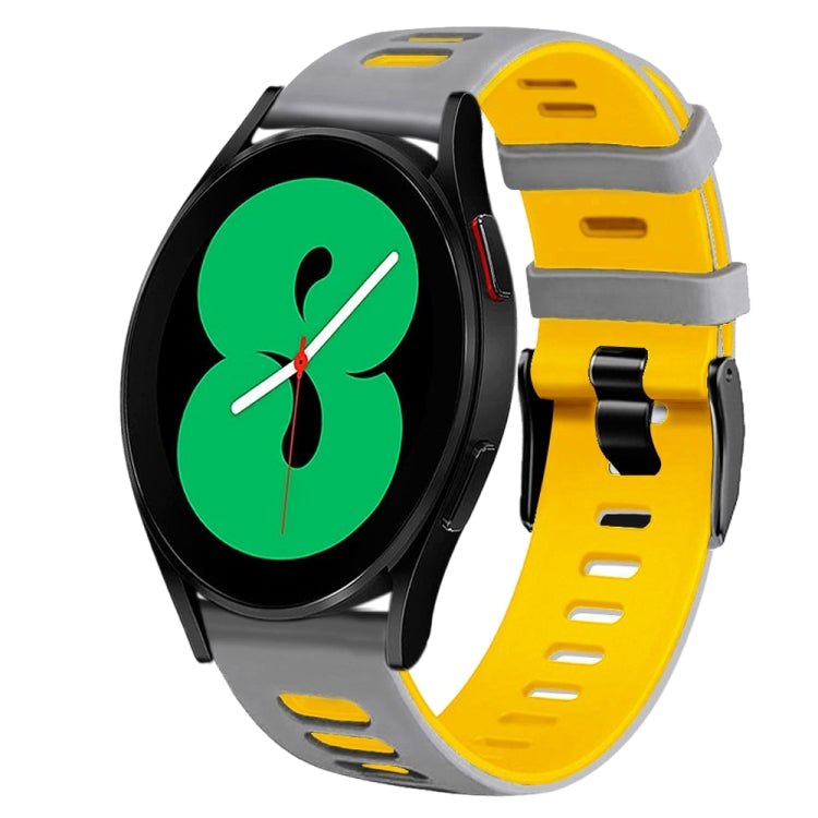20mm ツートーンシリコーンウォッチバンド、Samsung Galaxy Watch 4 44mm用、Samsung Galaxy Watch 4 Classic 46mm用