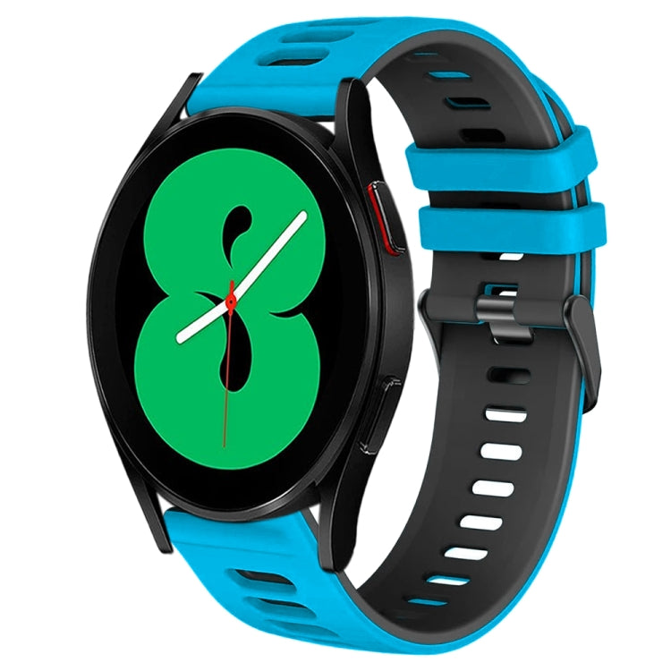 20mm ツートーンシリコーンウォッチバンド、Samsung Galaxy Watch 4 44mm用、Samsung Galaxy Watch 4 Classic 46mm用