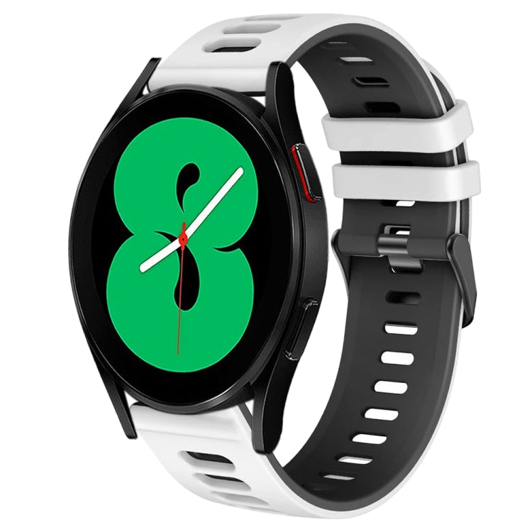 20mm ツートーンシリコーンウォッチバンド、Samsung Galaxy Watch 4 44mm用、Samsung Galaxy Watch 4 Classic 46mm用