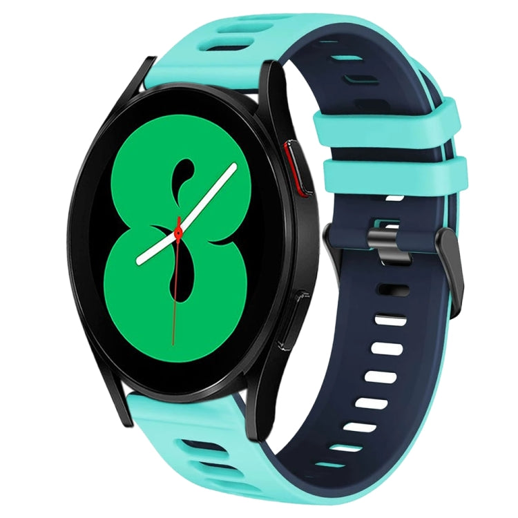 20mm ツートーンシリコーンウォッチバンド、Samsung Galaxy Watch 4 44mm用、Samsung Galaxy Watch 4 Classic 46mm用