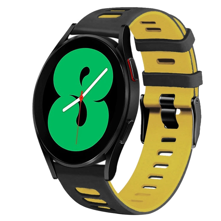 20mm ツートーンシリコーンウォッチバンド、Samsung Galaxy Watch 4 44mm用、Samsung Galaxy Watch 4 Classic 46mm用