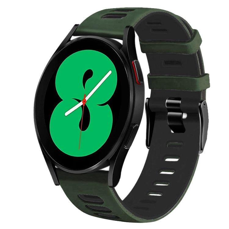 20mm ツートーンシリコーンウォッチバンド、Samsung Galaxy Watch 4 44mm用、Samsung Galaxy Watch 4 Classic 46mm用