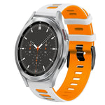 20mm ツートーンシリコーンウォッチバンド、Samsung Galaxy Watch 4 44mm用、Samsung Galaxy Watch 4 Classic 46mm用
