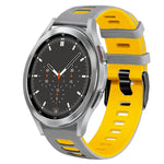20mm ツートーンシリコーンウォッチバンド、Samsung Galaxy Watch 4 44mm用、Samsung Galaxy Watch 4 Classic 46mm用