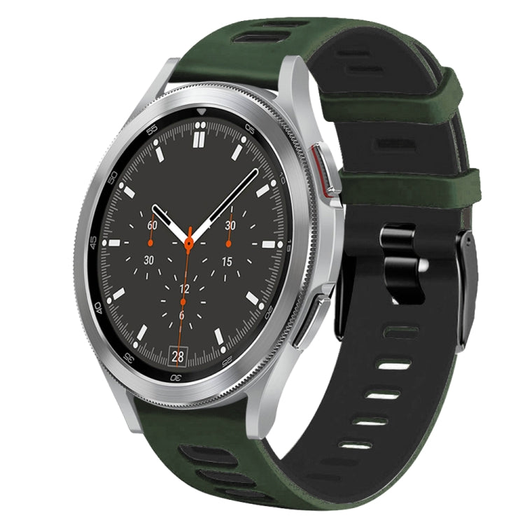 20mm ツートーンシリコーンウォッチバンド、Samsung Galaxy Watch 4 44mm用、Samsung Galaxy Watch 4 Classic 46mm用