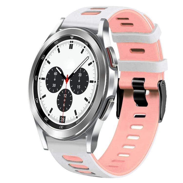 20mm ツートーンシリコーンウォッチバンド、Samsung Galaxy Watch 4 Classic 42mm用、Samsung Galaxy Watch Active 2用