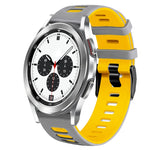 20mm ツートーンシリコーンウォッチバンド、Samsung Galaxy Watch 4 Classic 42mm用、Samsung Galaxy Watch Active 2用
