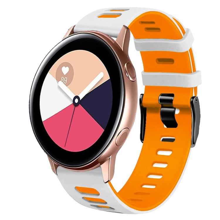 20mm ツートーンシリコーンウォッチバンド、Samsung Galaxy Watch 4 Classic 42mm用、Samsung Galaxy Watch Active 2用