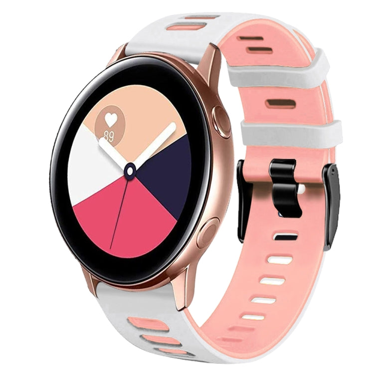 20mm ツートーンシリコーンウォッチバンド、Samsung Galaxy Watch 4 Classic 42mm用、Samsung Galaxy Watch Active 2用