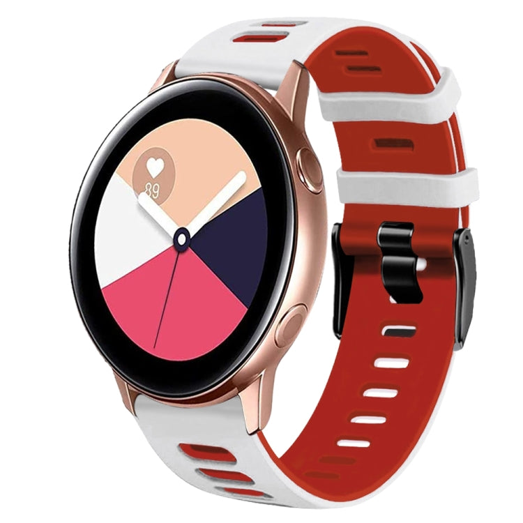 20mm ツートーンシリコーンウォッチバンド、Samsung Galaxy Watch 4 Classic 42mm用、Samsung Galaxy Watch Active 2用