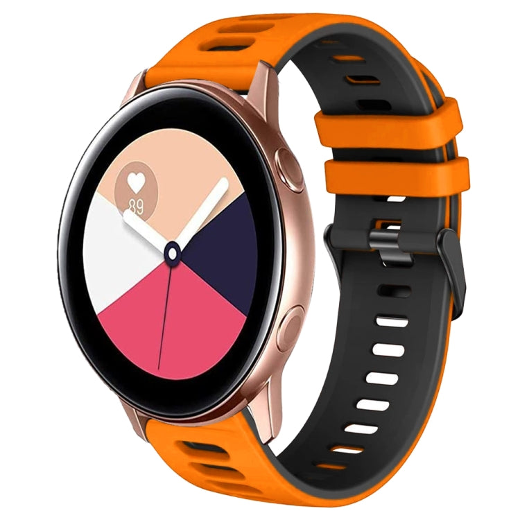 20mm ツートーンシリコーンウォッチバンド、Samsung Galaxy Watch 4 Classic 42mm用、Samsung Galaxy Watch Active 2用