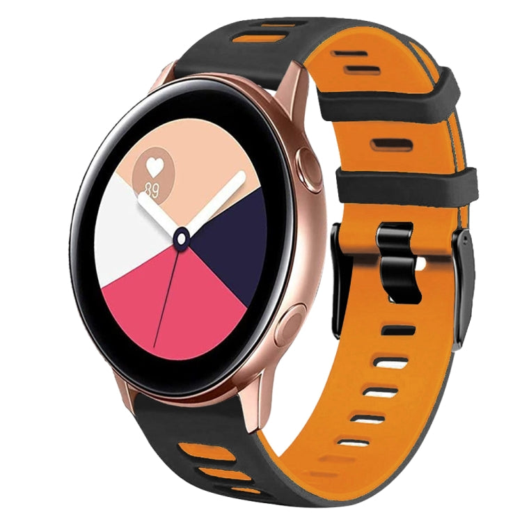20mm ツートーンシリコーンウォッチバンド、Samsung Galaxy Watch 4 Classic 42mm用、Samsung Galaxy Watch Active 2用