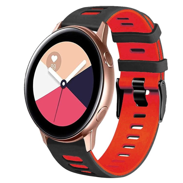 20mm ツートーンシリコーンウォッチバンド、Samsung Galaxy Watch 4 Classic 42mm用、Samsung Galaxy Watch Active 2用
