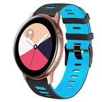 20mm ツートーンシリコーンウォッチバンド、Samsung Galaxy Watch 4 Classic 42mm用、Samsung Galaxy Watch Active 2用