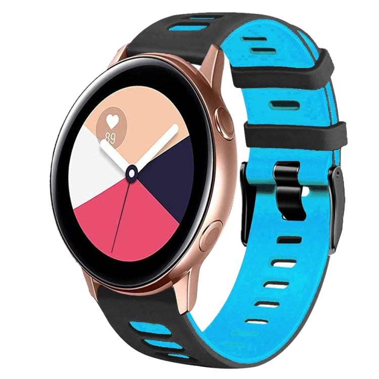 20mm ツートーンシリコーンウォッチバンド、Samsung Galaxy Watch 4 Classic 42mm用、Samsung Galaxy Watch Active 2用