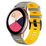 20mm ツートーンシリコーンウォッチバンド、Samsung Galaxy Watch 4 Classic 42mm用、Samsung Galaxy Watch Active 2用