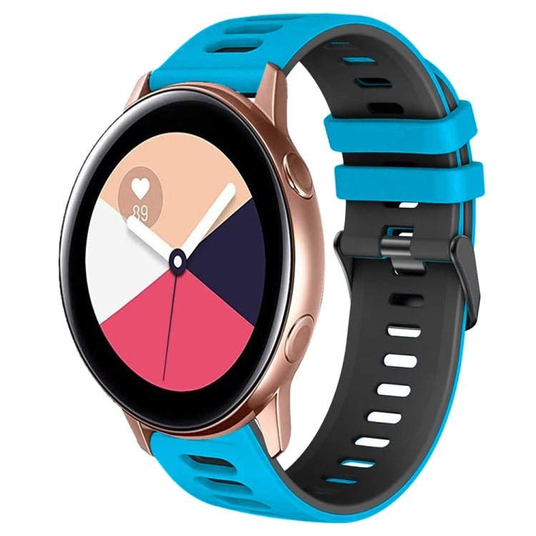 20mm ツートーンシリコーンウォッチバンド、Samsung Galaxy Watch 4 Classic 42mm用、Samsung Galaxy Watch Active 2用