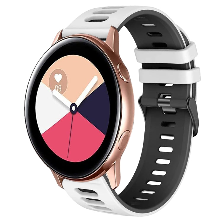 20mm ツートーンシリコーンウォッチバンド、Samsung Galaxy Watch 4 Classic 42mm用、Samsung Galaxy Watch Active 2用