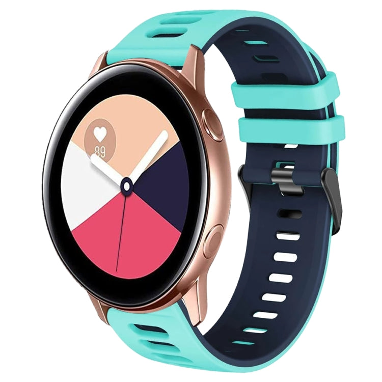 20mm ツートーンシリコーンウォッチバンド、Samsung Galaxy Watch 4 Classic 42mm用、Samsung Galaxy Watch Active 2用