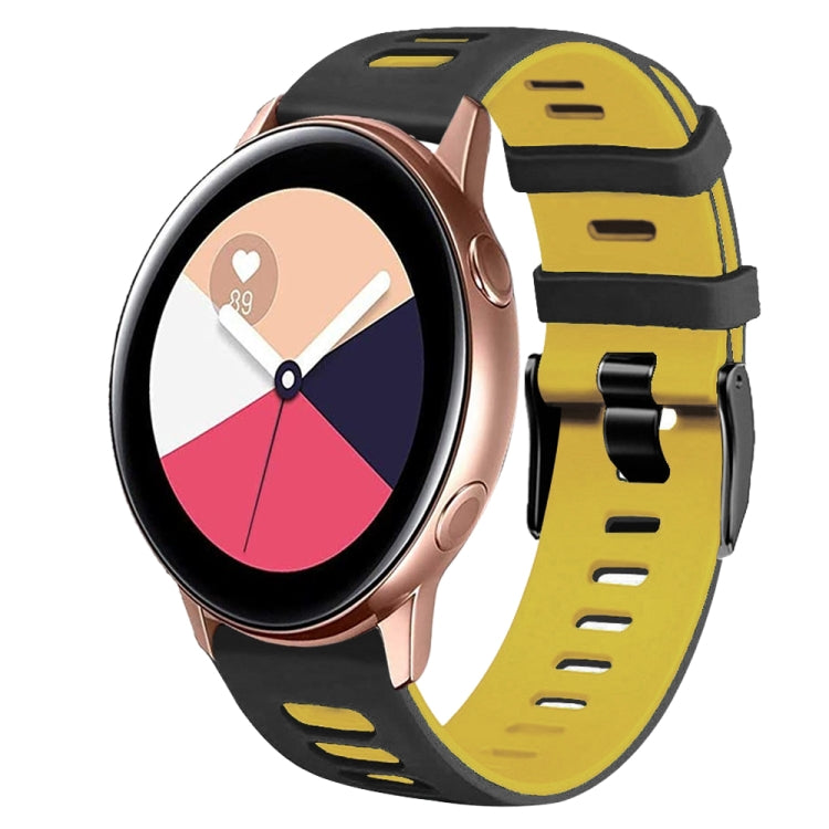 20mm ツートーンシリコーンウォッチバンド、Samsung Galaxy Watch 4 Classic 42mm用、Samsung Galaxy Watch Active 2用