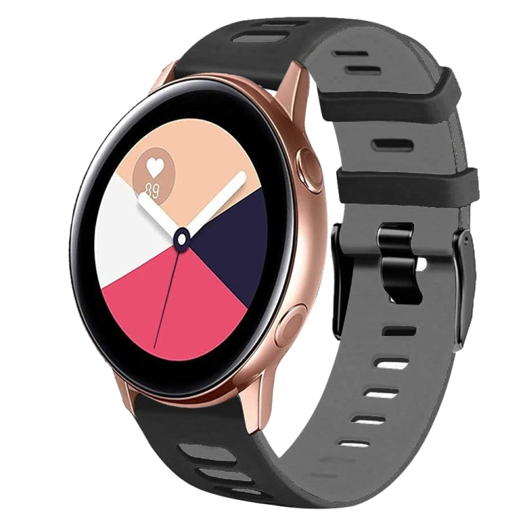 20mm ツートーンシリコーンウォッチバンド、Samsung Galaxy Watch 4 Classic 42mm用、Samsung Galaxy Watch Active 2用