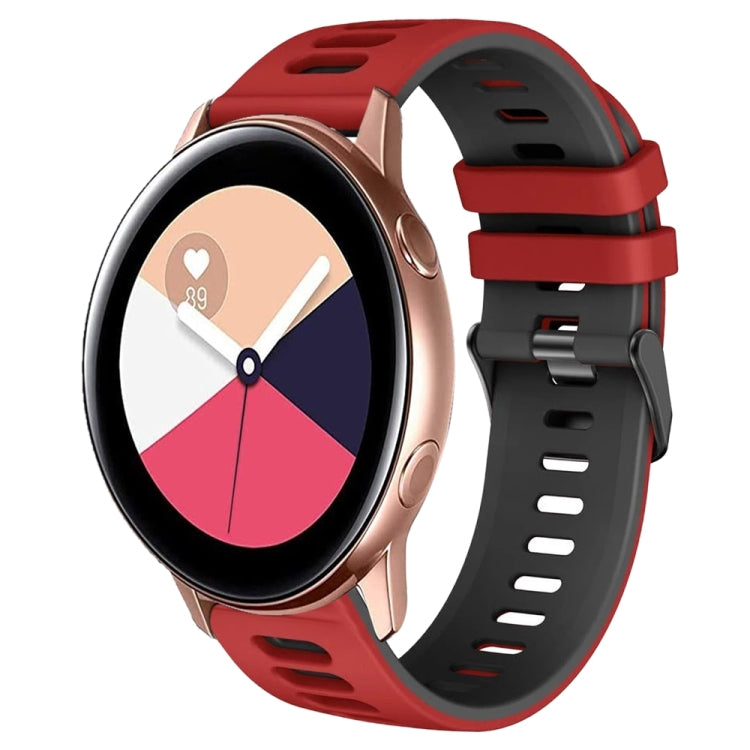 20mm ツートーンシリコーンウォッチバンド、Samsung Galaxy Watch 4 Classic 42mm用、Samsung Galaxy Watch Active 2用