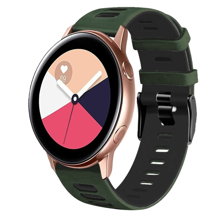 20mm ツートーンシリコーンウォッチバンド、Samsung Galaxy Watch 4 Classic 42mm用、Samsung Galaxy Watch Active 2用