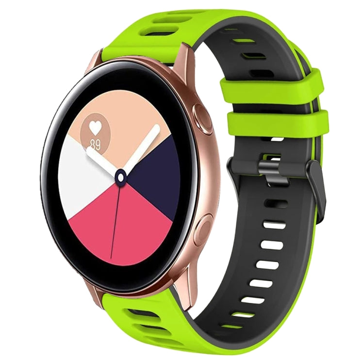 20mm ツートーンシリコーンウォッチバンド、Samsung Galaxy Watch 4 Classic 42mm用、Samsung Galaxy Watch Active 2用