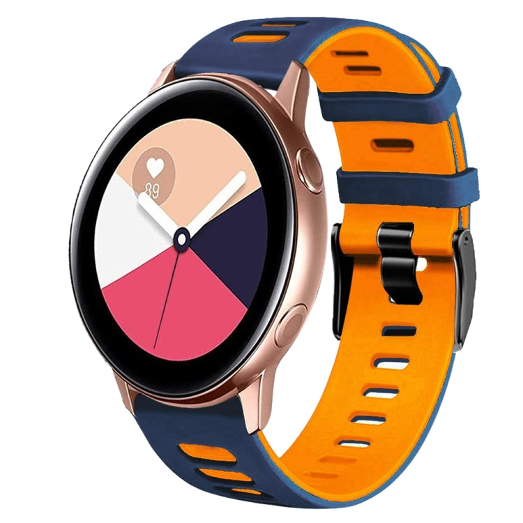 20mm ツートーンシリコーンウォッチバンド、Samsung Galaxy Watch 4 Classic 42mm用、Samsung Galaxy Watch Active 2用
