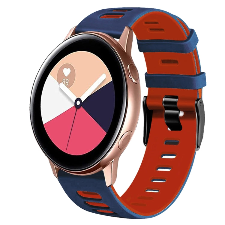 20mm ツートーンシリコーンウォッチバンド、Samsung Galaxy Watch 4 Classic 42mm用、Samsung Galaxy Watch Active 2用