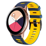 20mm ツートーンシリコーンウォッチバンド、Samsung Galaxy Watch 4 Classic 42mm用、Samsung Galaxy Watch Active 2用