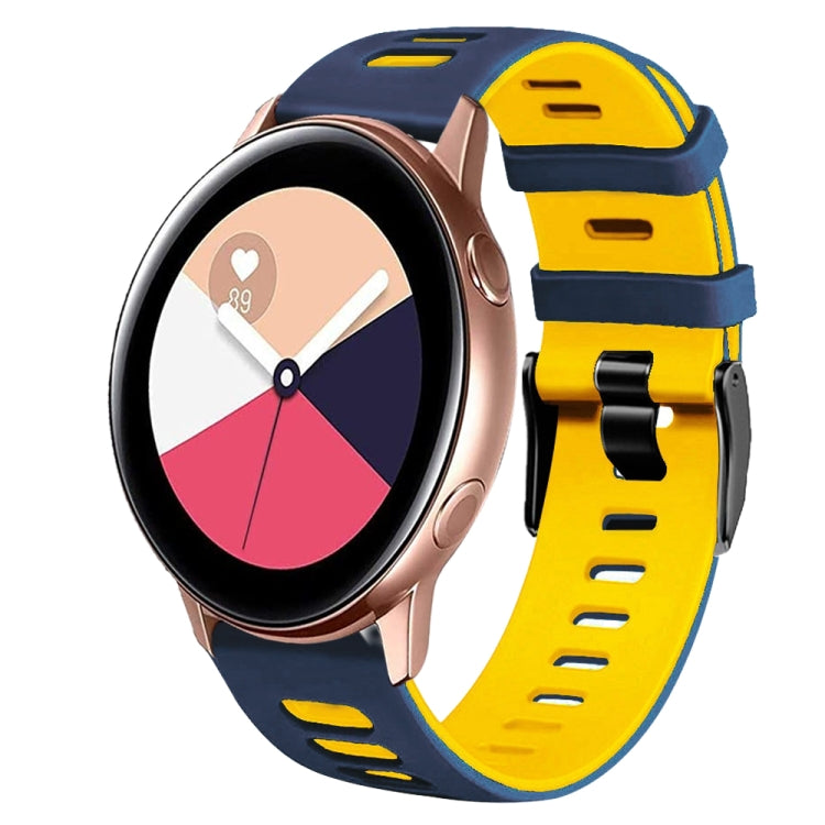 20mm ツートーンシリコーンウォッチバンド、Samsung Galaxy Watch 4 Classic 42mm用、Samsung Galaxy Watch Active 2用