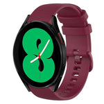 20mm チェック柄無地シリコンウォッチバンド、Samsung Galaxy Watch4 44mm用、Samsung Galaxy Watch4 Classic 46mm用、Samsung Galaxy Watch4 Classic 42mm用、Samsung Galaxy Watch Active 2用