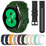 20mm チェック柄無地シリコンウォッチバンド、Samsung Galaxy Watch4 44mm用、Samsung Galaxy Watch4 Classic 46mm用、Samsung Galaxy Watch4 Classic 42mm用、Samsung Galaxy Watch Active 2用