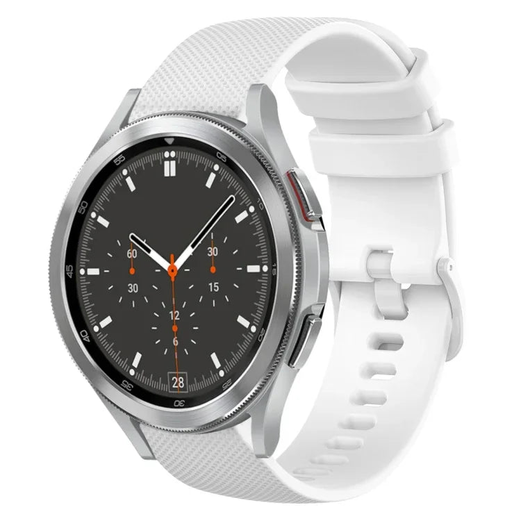 20mm チェック柄無地シリコンウォッチバンド、Samsung Galaxy Watch4 44mm用、Samsung Galaxy Watch4 Classic 46mm用、Samsung Galaxy Watch4 Classic 42mm用、Samsung Galaxy Watch Active 2用
