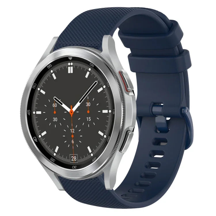20mm チェック柄無地シリコンウォッチバンド、Samsung Galaxy Watch4 44mm用、Samsung Galaxy Watch4 Classic 46mm用、Samsung Galaxy Watch4 Classic 42mm用、Samsung Galaxy Watch Active 2用