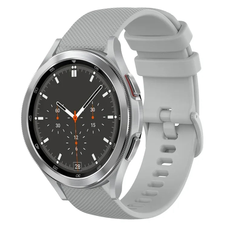 20mm チェック柄無地シリコンウォッチバンド、Samsung Galaxy Watch4 44mm用、Samsung Galaxy Watch4 Classic 46mm用、Samsung Galaxy Watch4 Classic 42mm用、Samsung Galaxy Watch Active 2用