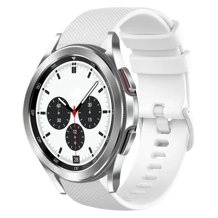 20mm チェック柄無地シリコンウォッチバンド、Samsung Galaxy Watch4 44mm用、Samsung Galaxy Watch4 Classic 46mm用、Samsung Galaxy Watch4 Classic 42mm用、Samsung Galaxy Watch Active 2用