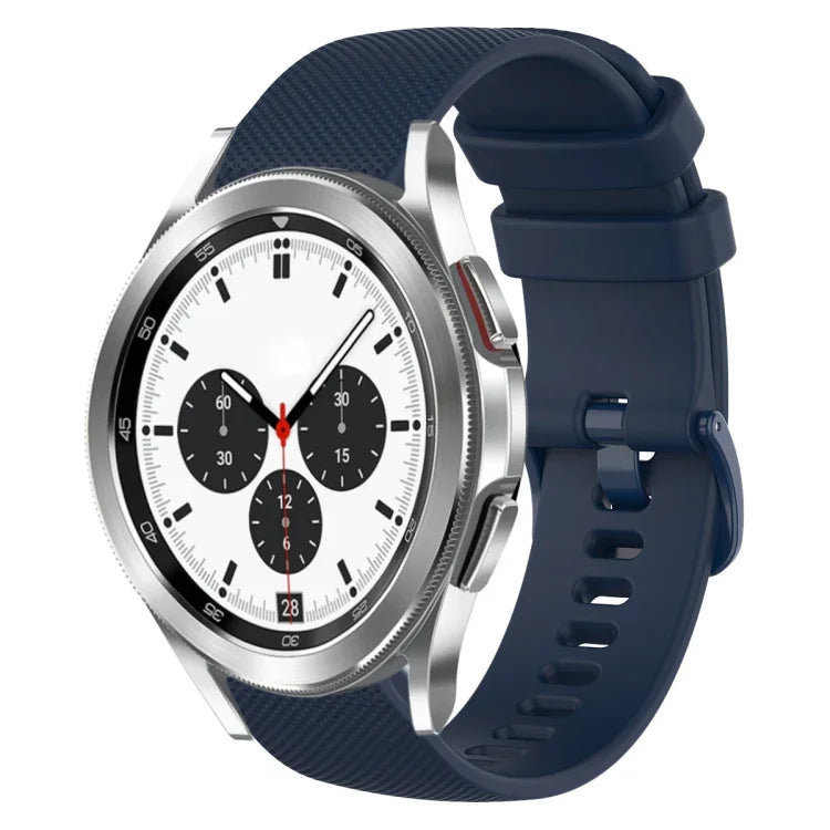 20mm チェック柄無地シリコンウォッチバンド、Samsung Galaxy Watch4 44mm用、Samsung Galaxy Watch4 Classic 46mm用、Samsung Galaxy Watch4 Classic 42mm用、Samsung Galaxy Watch Active 2用