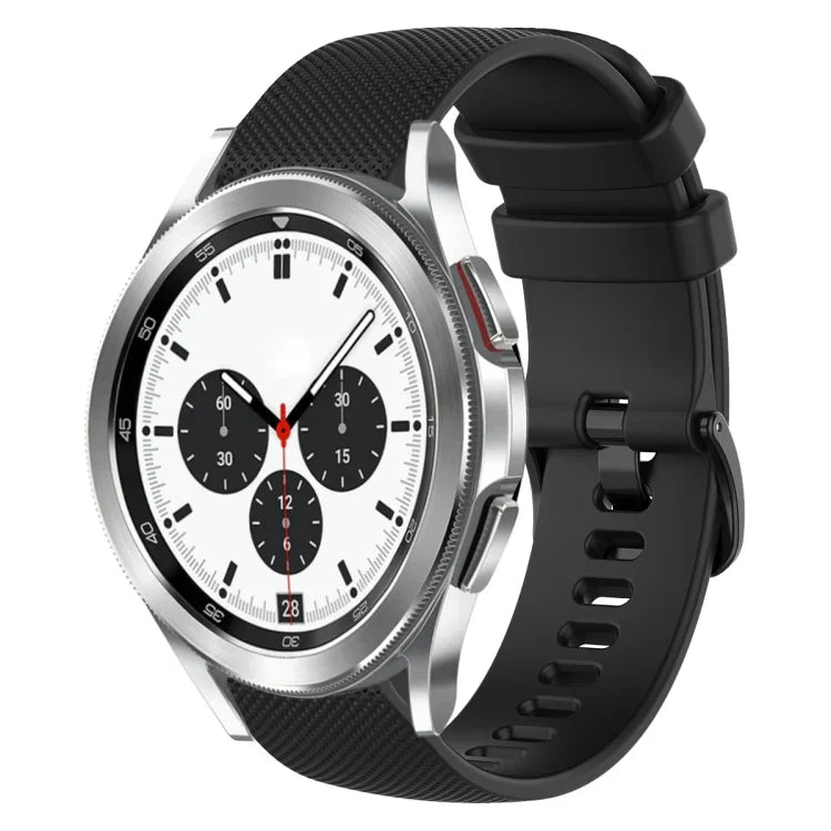 20mm チェック柄無地シリコンウォッチバンド、Samsung Galaxy Watch4 44mm用、Samsung Galaxy Watch4 Classic 46mm用、Samsung Galaxy Watch4 Classic 42mm用、Samsung Galaxy Watch Active 2用