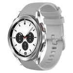 20mm チェック柄無地シリコンウォッチバンド、Samsung Galaxy Watch4 44mm用、Samsung Galaxy Watch4 Classic 46mm用、Samsung Galaxy Watch4 Classic 42mm用、Samsung Galaxy Watch Active 2用
