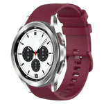 20mm チェック柄無地シリコンウォッチバンド、Samsung Galaxy Watch4 44mm用、Samsung Galaxy Watch4 Classic 46mm用、Samsung Galaxy Watch4 Classic 42mm用、Samsung Galaxy Watch Active 2用